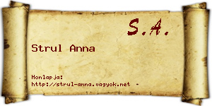 Strul Anna névjegykártya